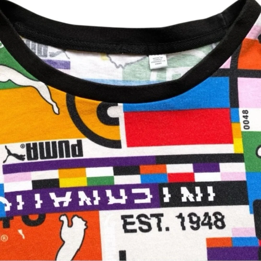 Puma International Mens Multicolor Graphic T-Shirt